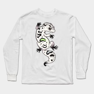 Agender Pride Leopard Gecko Long Sleeve T-Shirt